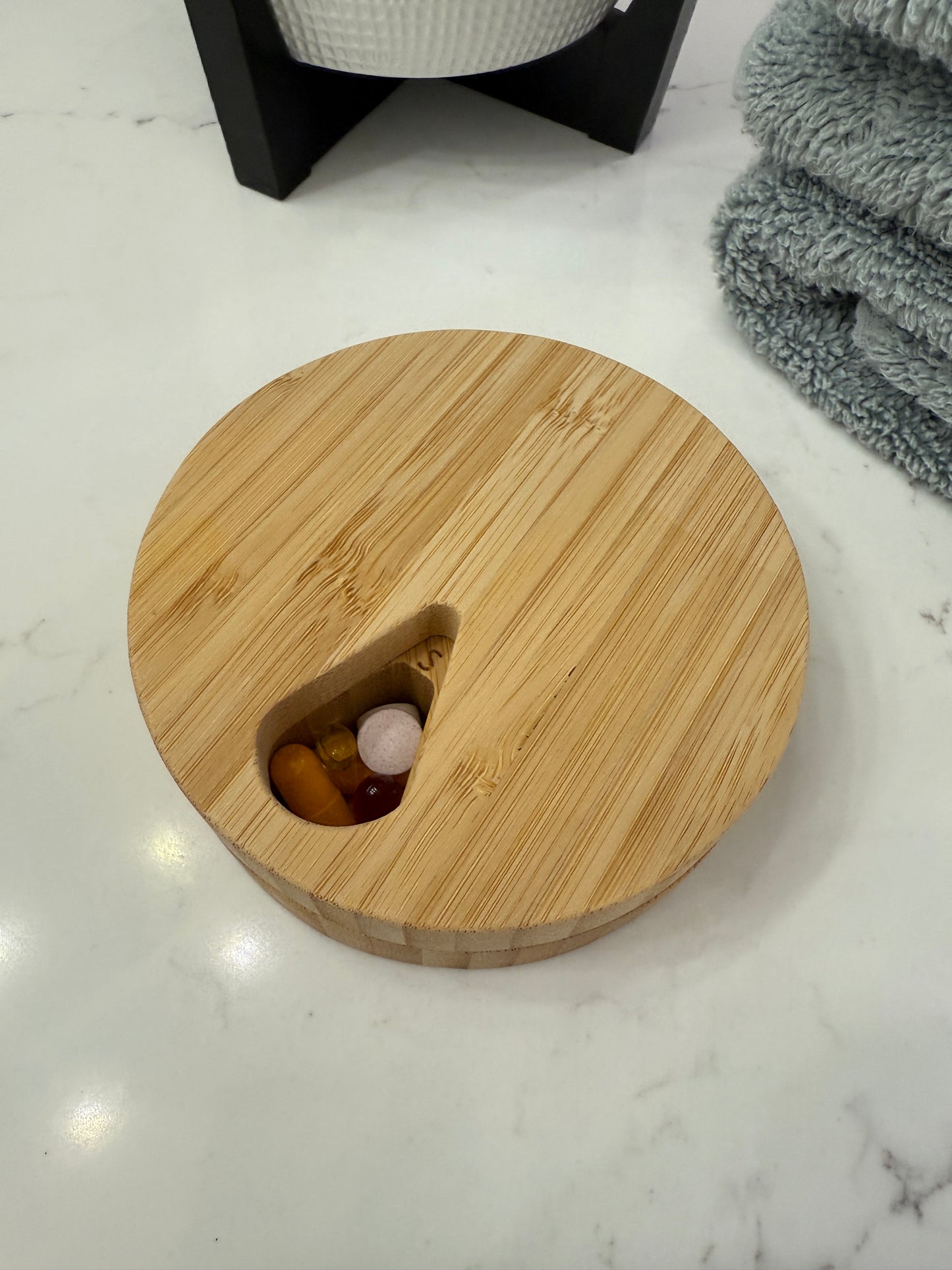 Customized Wooden Pill Organizer