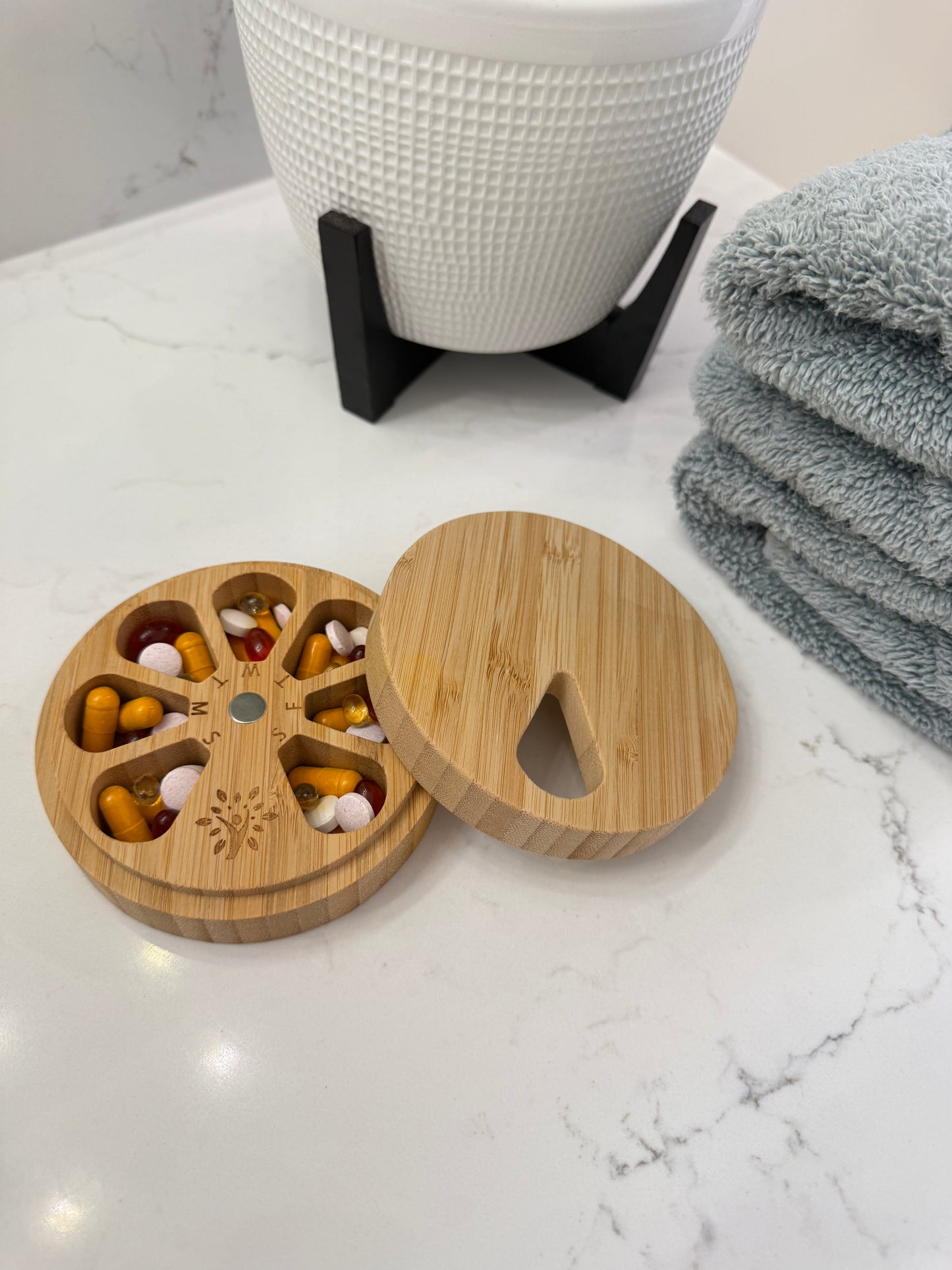 Customized Wooden Pill Organizer