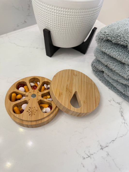 Customized Wooden Pill Organizer