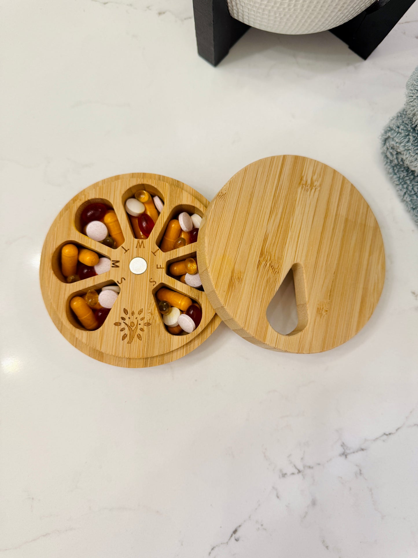 Customized Wooden Pill Organizer