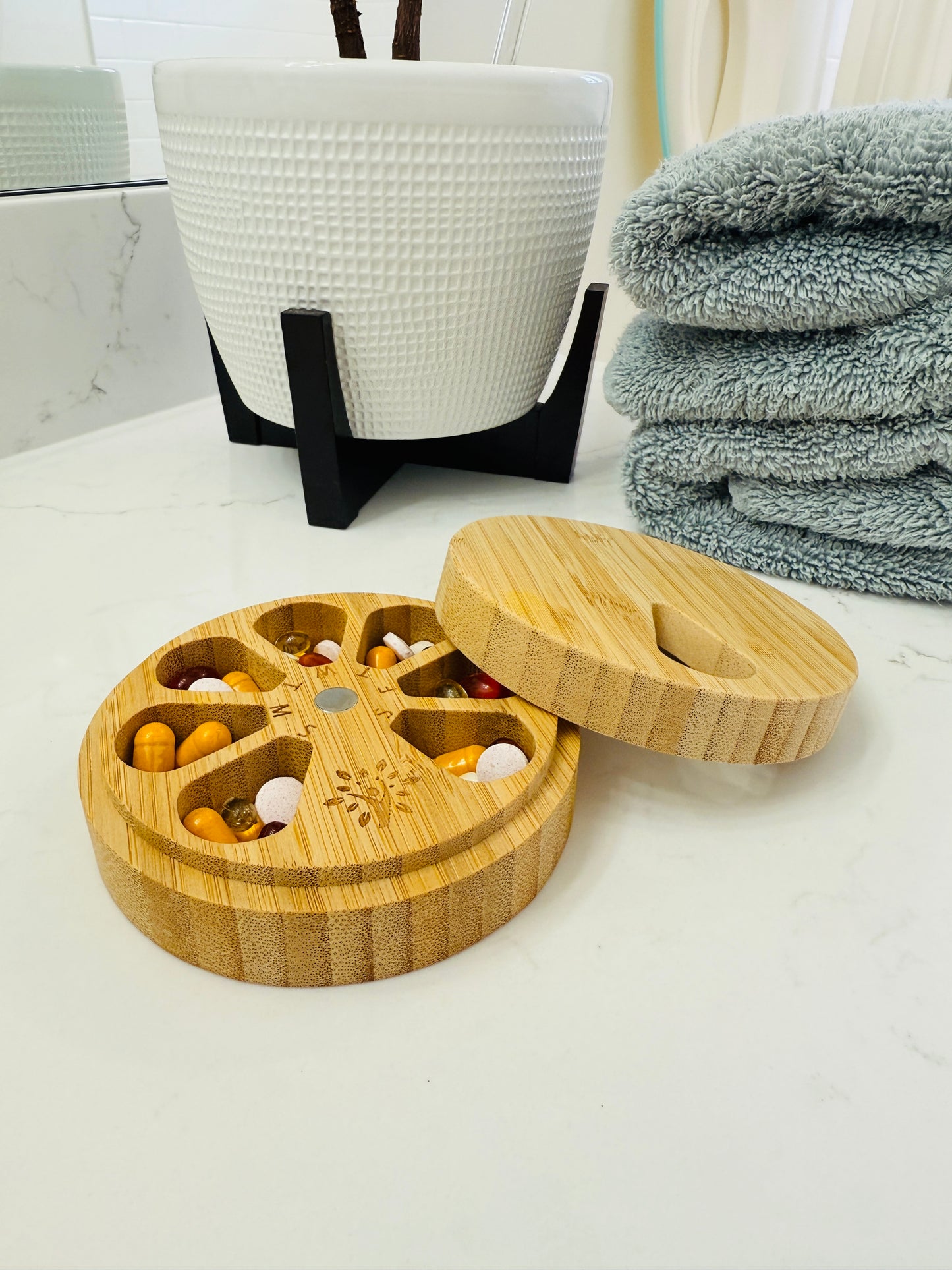 Customized Wooden Pill Organizer
